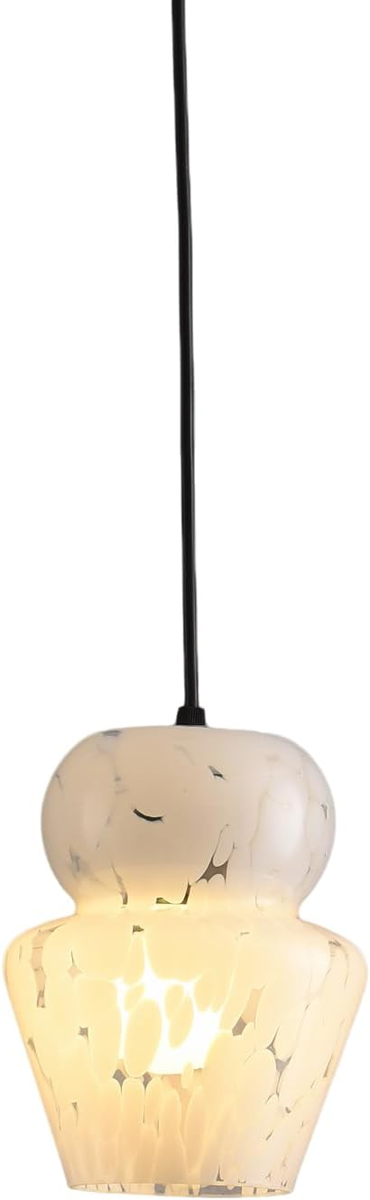 Industrial Pendant Light with Glass Shade Matte Black Pendant Lighting Adjustable Industrial Retro Style Hanging Light,Kitchen Island Farmhouse Pendant Lights Fixtures for Kitchen,Farmhouse