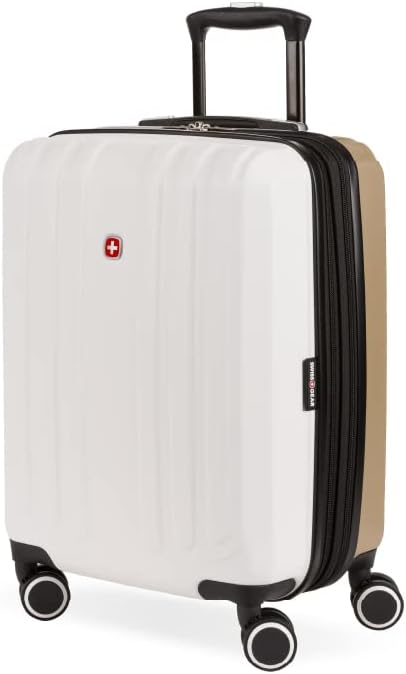 SwissGear Duet Expandable Luggage, Hard Shell Carry-On Luggage with Spinner Wheels