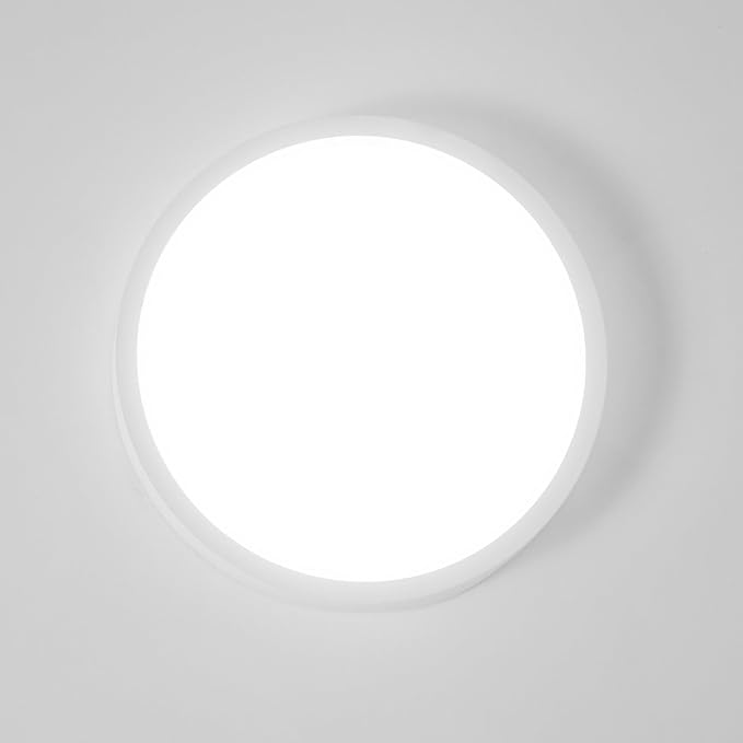 hepside 8Pack 12Inch LED Flush Mount Ceiling Light Fixture,5 Color Temperature Options Closet Light Fixture,Small Round Slim Surface Ceiling Lamp for Hallway,Bathroom,Bedroom,Kitchen,Interior