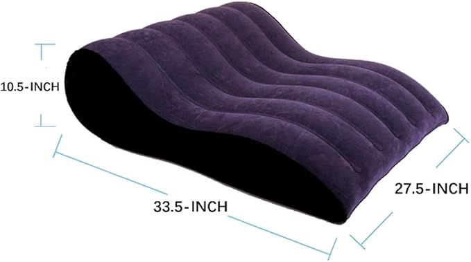 Inflatable Rocking Pillow, Bed Wedges & Body Positioners Pillow, Body Position Cushion, Surface Flocking for Sleeping Traveling Yoga (S-Shape Chair & Bed)