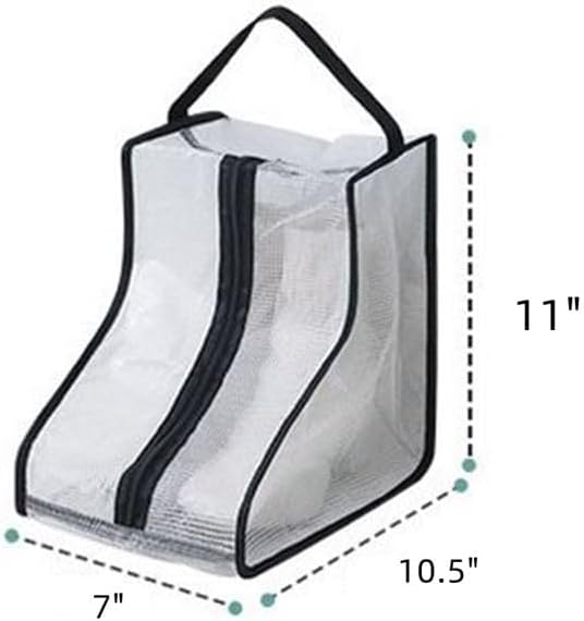 Hewnda Portable 2 Pack Boots Storage,Short Portable waterproof storage bags are used for travel storage, under the bed,wardrobe and shoe cabinet (Black Edge), VDF-1035