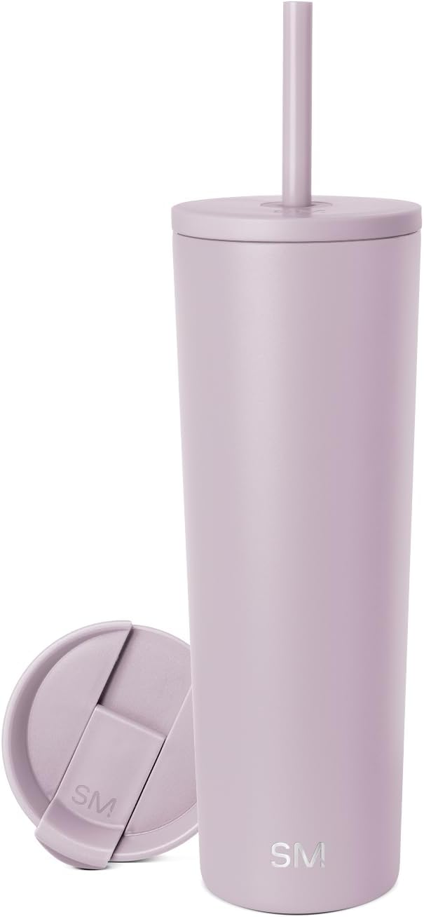 Simple Modern Classic Tumbler with Straw Lid | Insulated Iced Coffee Cup Reusable Stainless Steel Water Bottle Travel Mug | Gifts for Women Men Her Him | 28oz | Lavender Mist