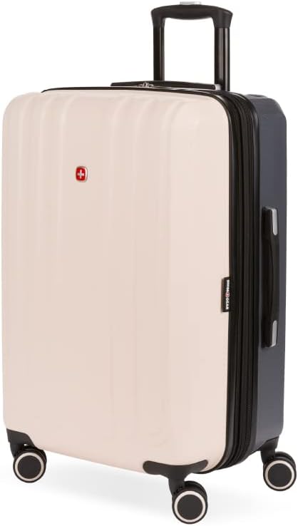 SwissGear Duet Expandable Luggage, Hard Shell Medium Luggage with Spinner Wheels