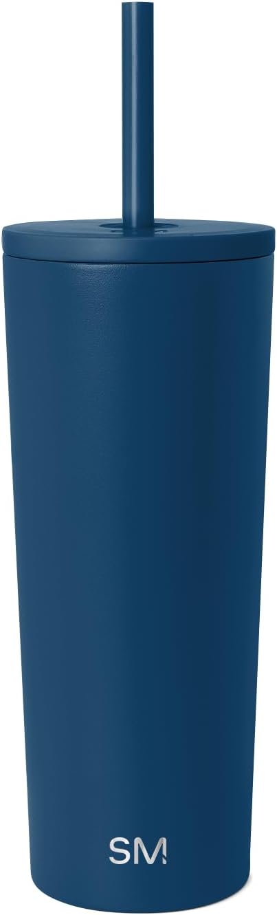 Simple Modern Classic Tumbler with Straw Lid | Insulated Iced Coffee Cup Reusable Stainless Steel Water Bottle Travel Mug | Gifts for Women Men Her Him | 24oz | Slumberland