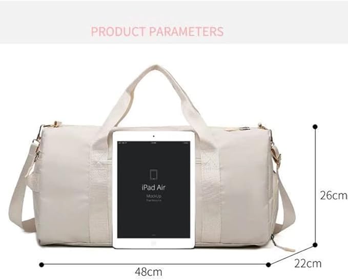 Men and Women's Travel Bag With Shoe Compartment Sports Tote Gym Bag Weekender Overnight Shoulder Bag