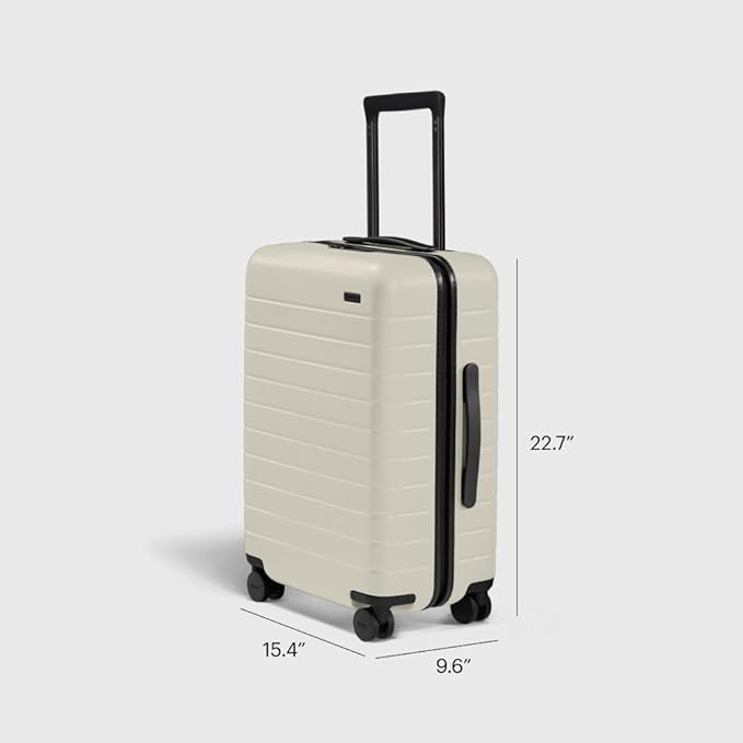 Away Bigger Carry-On Luggage, Lightweight Hardside Large Suitcase with Spinner Wheels, TSA Lock, Airline Approved, Salt White Matte