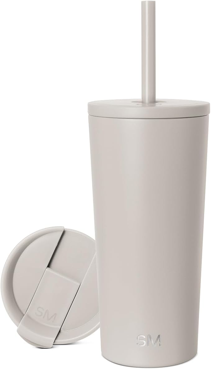 Simple Modern Classic Tumbler with Straw Lid | Insulated Iced Coffee Cup Reusable Stainless Steel Water Bottle Travel Mug | Gifts for Women Men Her Him | 20oz | Almond Birch