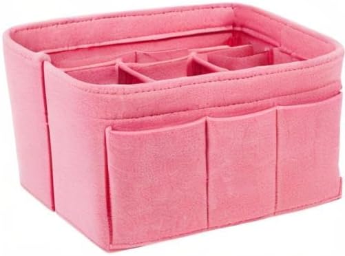ZTUJO Purse Organizer Insert, Felt Bag Organizer For Handbag Purse Organizer,13 Colors, 6 Size (Small, Light Pink)