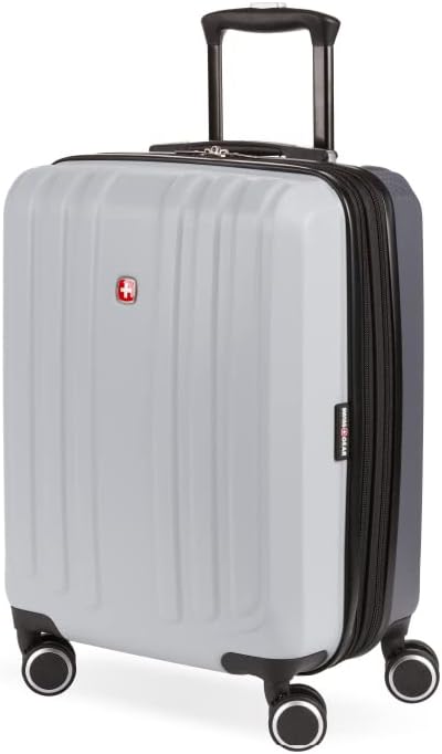 SwissGear Duet Expandable Luggage, Hard Shell Carry-On Luggage with Spinner Wheels