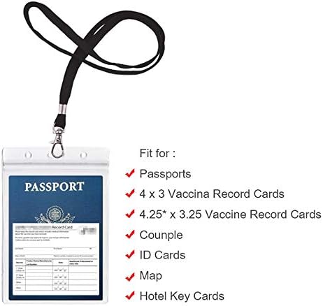 10PCS Passport Holder 4x6 Inch Extra Large ID Badge Holders PVC Card Holder Fill for Passports,Cash, Credit Card, Plane Ticket, Receipts.by CypesCrafts