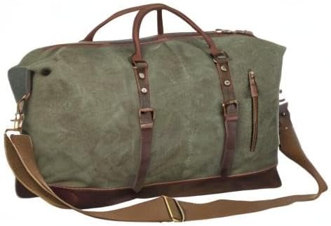 S-ZONE Duffle Bag for Travel Canvas Duffel Bag Carry on Weekender Bag for Men