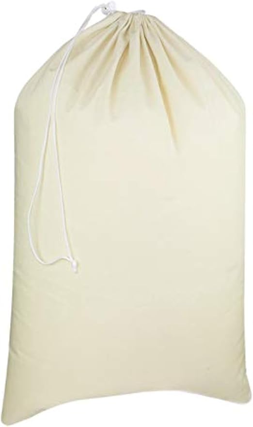 COTTON CRAFT Extra Large Laundry Bags - Heavy Duty Cotton Canvas Drawstring Closure Washable Laundry Bag - Back to School Travel College Dorm Basket Hamper Liner Toys Clothes Organizer Sack -XL 28x36