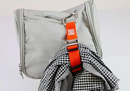 2PCS Add a Bag Luggage Strap Jacket Gripper,Heavy Duty Luggage Straps Carry-on Baggage Suitcase Straps Belts Travel Accessories (Black/Orange)