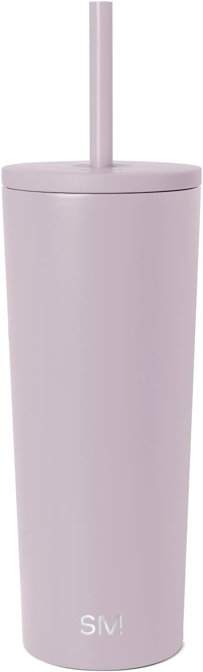 Simple Modern Classic Tumbler with Straw Lid | Insulated Iced Coffee Cup Reusable Stainless Steel Water Bottle Travel Mug | Gifts for Women Men Her Him | 24oz | Lavender Mist
