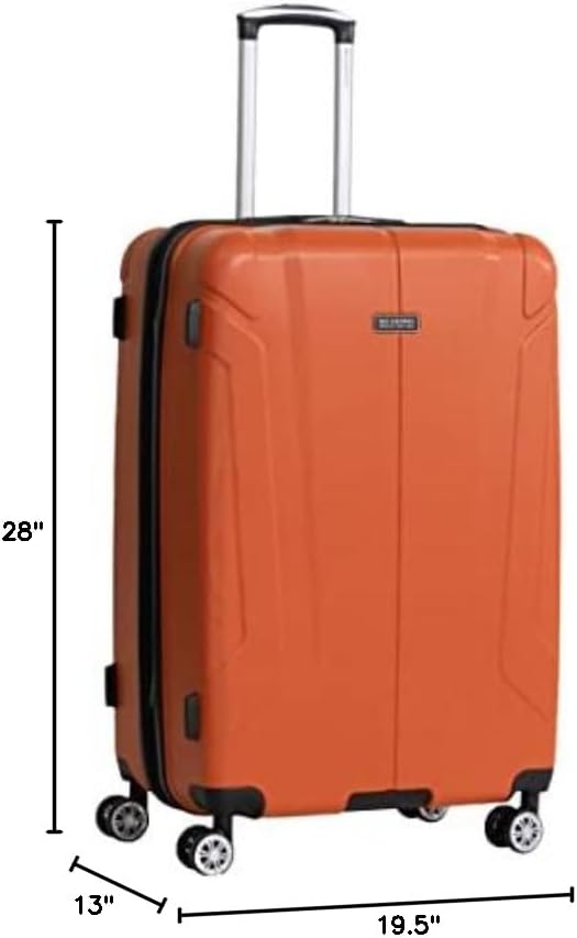 Ben Sherman Derby Spinner Travel Upright Luggage, Mandarin, 28-Inch Checked