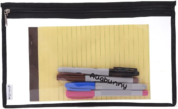 Multi-purpose Water Resisitant Clear PVC Security Bank Deposit Utility Zipper Coin Bag Check Wallet 6-pack