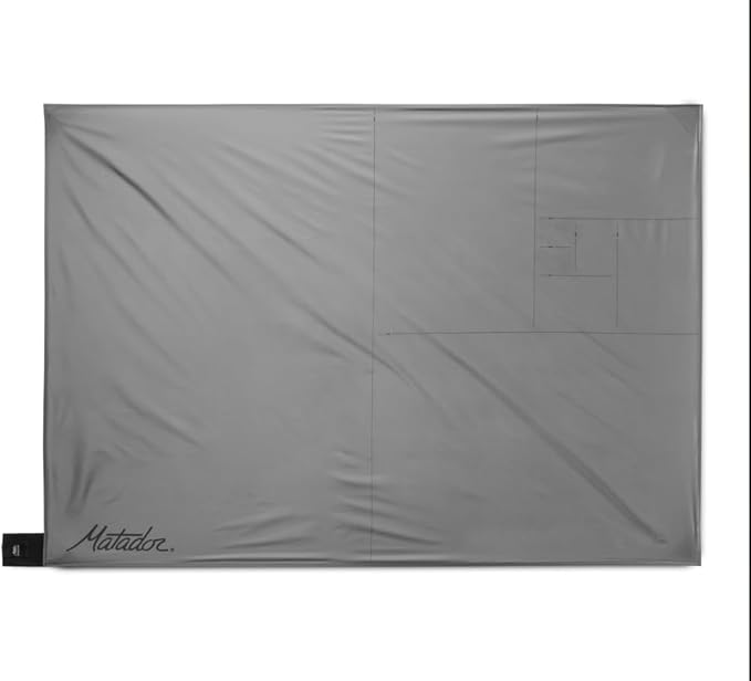 Matador Pocket Blanket 4.0 - White (Seats 2-4); Foldable Picnic and Concert Blanket; Sand Proof Beach Blanket with Stakes; Picnic Tarp, Outdoor Blanket for Grass