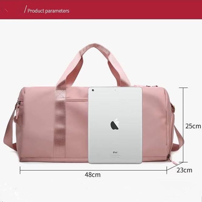 Men and Women's Travel Bag With Shoe Compartment Sports Tote Gym Bag Weekender Overnight Shoulder Bag
