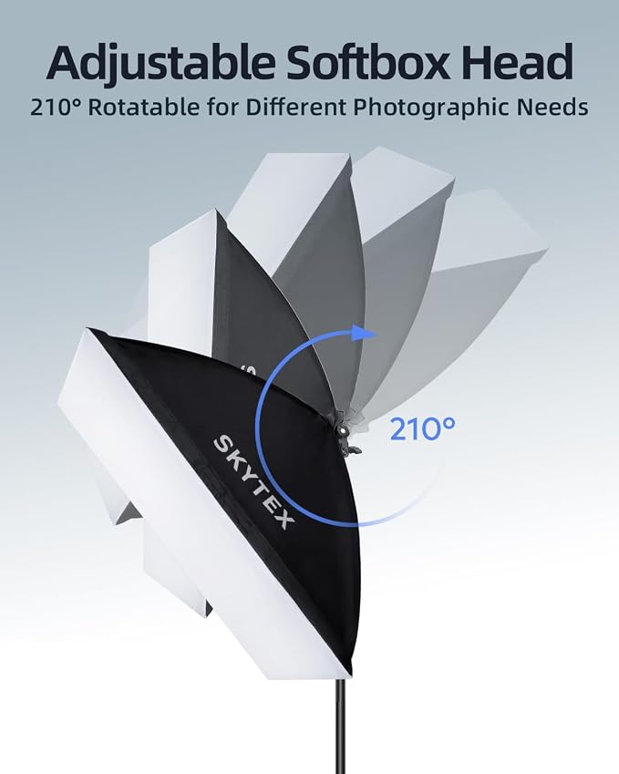 Softbox Lighting Kit 2Pack 20x28in Soft Box | 85W 2700-6400K E27 LED Bulb Continuous Photography Lighting, Photo Studio Lights Equipment for Camera Shooting, Video Recording
