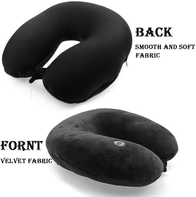 Hooshing Neck Pillow Massager Vibrating Black for Pain Relief Therapy Support Shoulder Fatigue in Car Home and Office