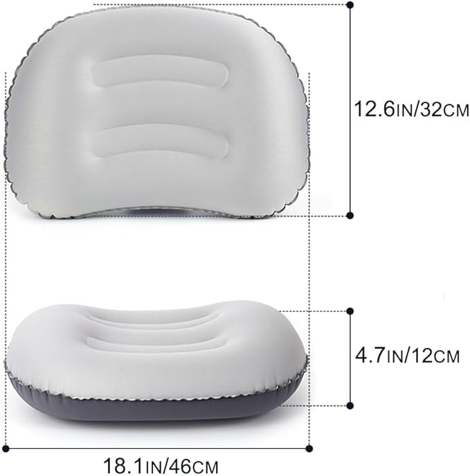 Ultralight Inflatable Camping Travel Pillow - Ultimate Compact Pillow for Hiking, Flights & Beach | Durable Water-Resistant Camping Pillow Cloud Comfort Support