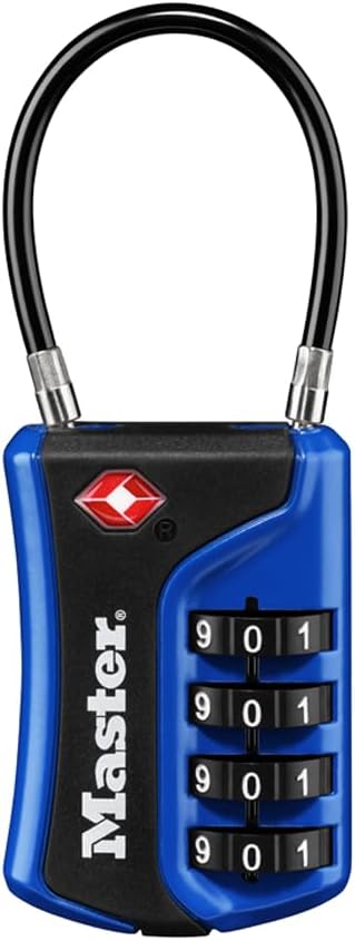 Master Lock 4697D Set Your Own Combination TSA Approved Luggage Lock, 1 Pack, Colors May Vary