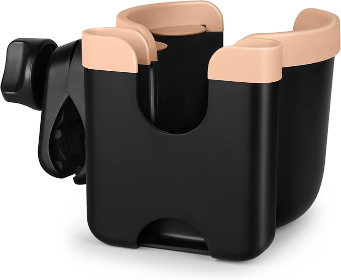 Accmor Stroller Cup Holder with Phone Holder, Bike Cup Holder, Universal Cup Holder for Uppababy Nuna Doona Strollers, 2-in-1 Cup Phone Holder for Stroller Bike Wheelchair Walker Accessory