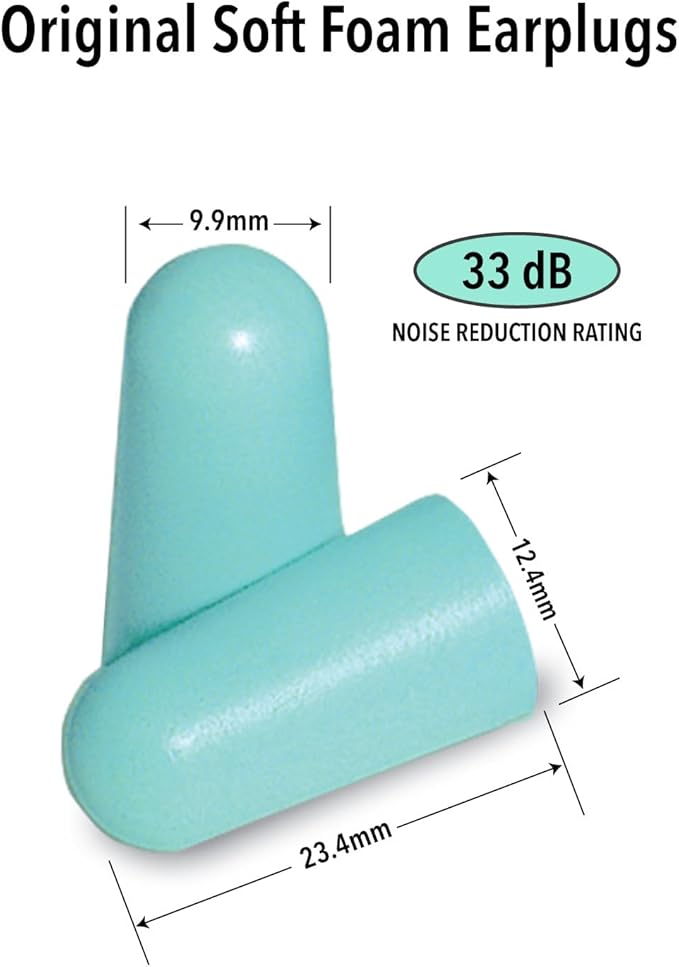 Mack's Original Soft Foam Earplugs, 10 Pair - 33dB Highest NRR, Comfortable Ear Plugs for Sleeping, Snoring, Work, Travel & Loud Events | Made in USA