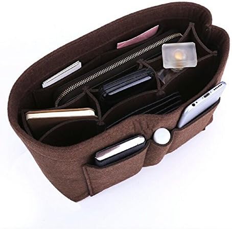 ZTUJO Purse Organizer Insert, Felt Bag Organizer For Handbag Purse Organizer,13 Colors, 6 Size (Large, Coffee)