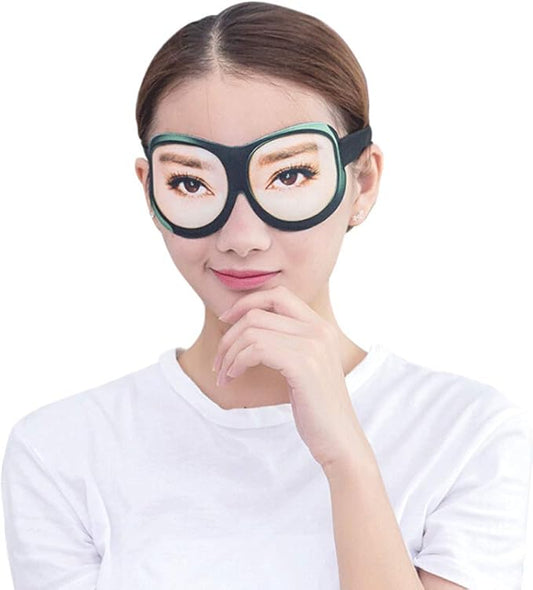 Honbay 3D Funny Eyeshade Soft Sleep Eye Mask with Adjustable Head Strap for Travel, Game, Party, Rest, Sleeping (Woman)