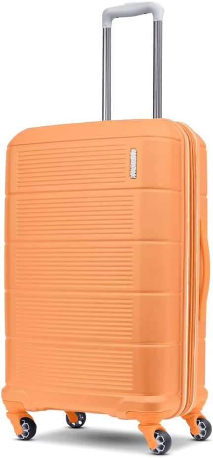 American Tourister Stratum 2.0 Expandable Hardside Luggage with Spinner Wheels, Papaya, 3-Piece Set (20/24/28)