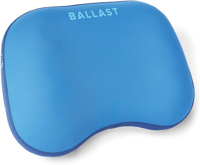 Ballast Beach Pillow - A Comfy Inflatable Camping Pillow That Stays Put On Windy Beaches, Great for Pools, Festivals, and Camping - Ocean Blue (Standard Edition)