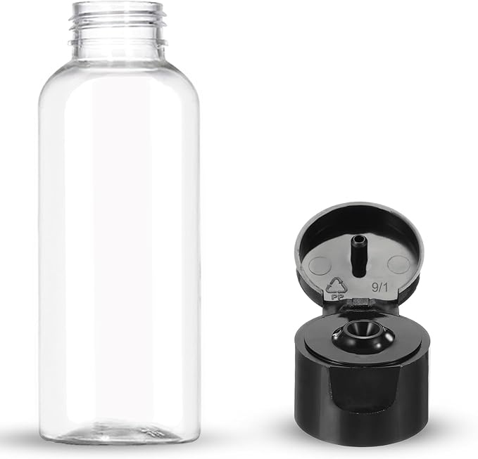 5 Pack 3.4 oz Travel Size Bottles for Toiletries TSA Approved Leak Proof Empty Refillable Liquid Containers with Labels