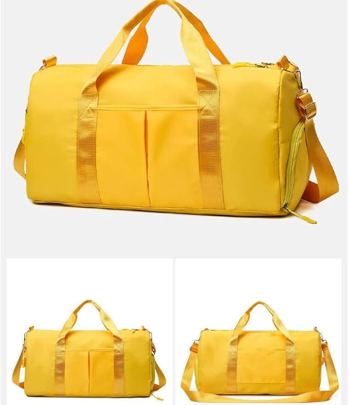 Men and Women's Travel Bag With Shoe Compartment Sports Tote Gym Bag Weekender Overnight Shoulder Bag