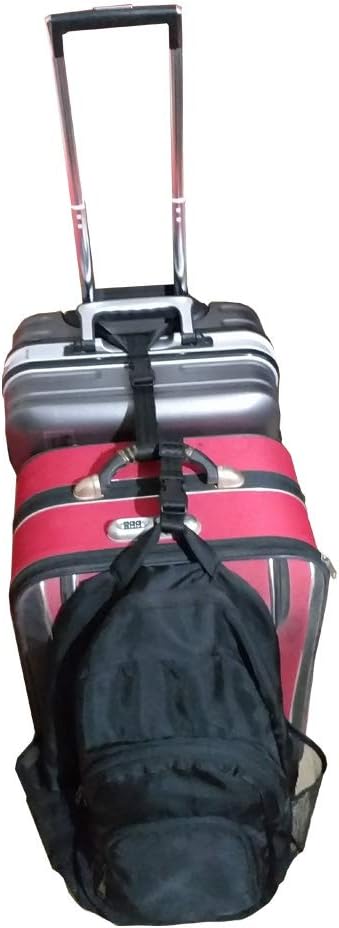 2 pack Travel Accessories Luggage Straps - Add a Bag Suitcase Strap Belt(Black)
