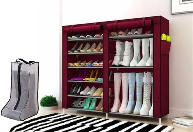 Portable 2 Pack Boots Storage,Tall Boots Storage/Protector Bag,Black Portable waterproof storage bags are used for travel storage,under the bed,wardrobe, shoe cabinet and other home storage