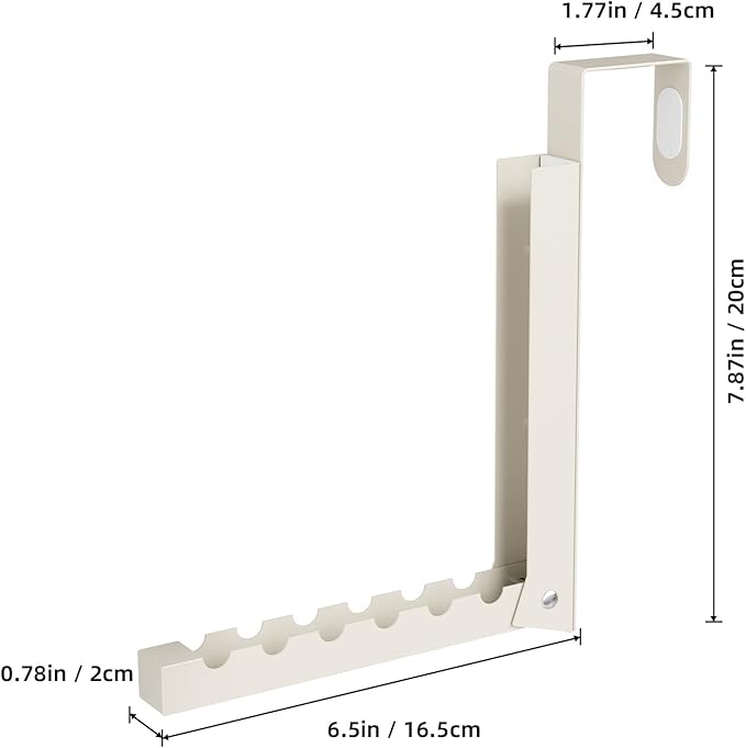 BAKON Over The Door Hanger Folding Clothes Drying Rack, Folding Hanging Coat Rack for Indoor Laundry Room Compact Small Space Foldable Portable Clothing Hanger Hook Collapsible-2 Pack (Beige)