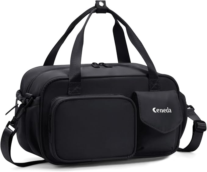 Ceneda 12 inch Mini Gym Bag for Women, Small Duffle Bag with Wet Pocket, Lightweight Multi-Pocket Travel Tote for Yoga, Sports, Workout, Daily Use - Water-Resistant