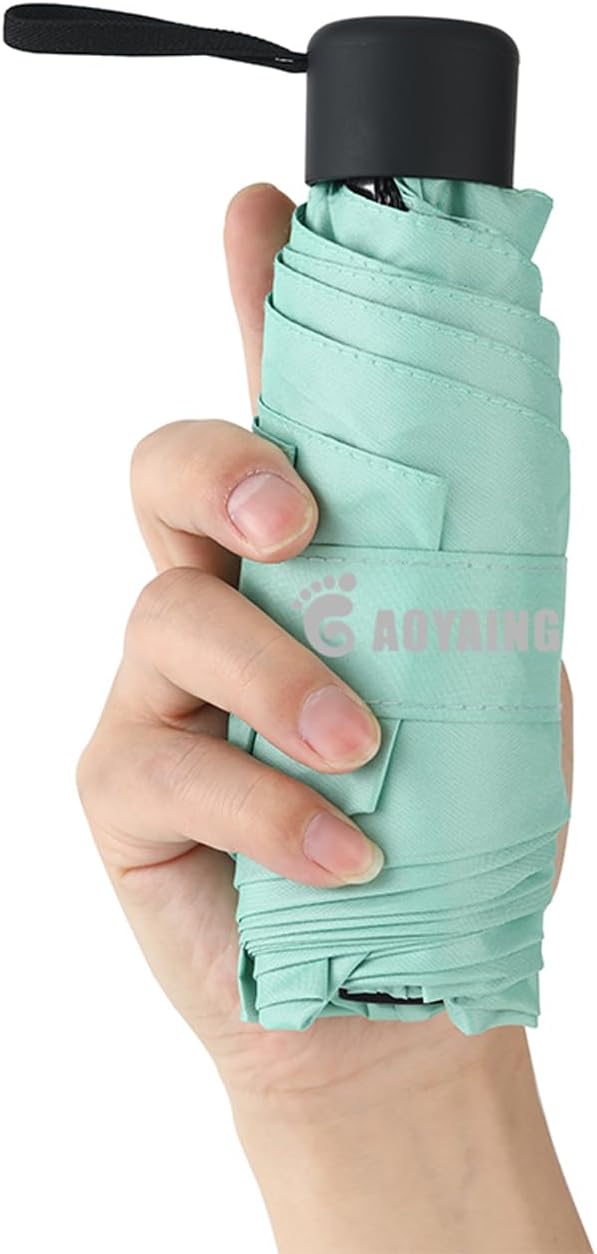 GAOYAING Small Mini Umbrella with Case Light Compact Design Perfect for Travel Lightweight Portable Parasol Outdoor Sun&Rain Umbrellas 34 Inches