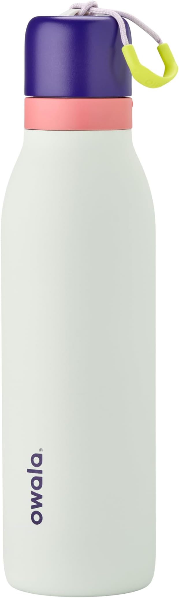 Owala FreeSip Twist Insulated Stainless Steel Water Bottle with Straw for Sports and Travel, BPA-Free, 18-oz, Purple/Mint (Minty Horizon)