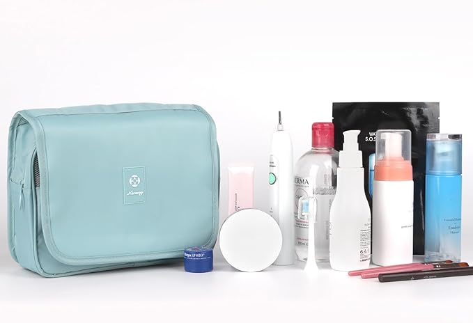 Narwey Small Hanging Travel Toiletry Bag for Women, Travel Bag for Toiletries, Makeup Bag Organizer Make Up Bags Cosmetic Bags for Girls