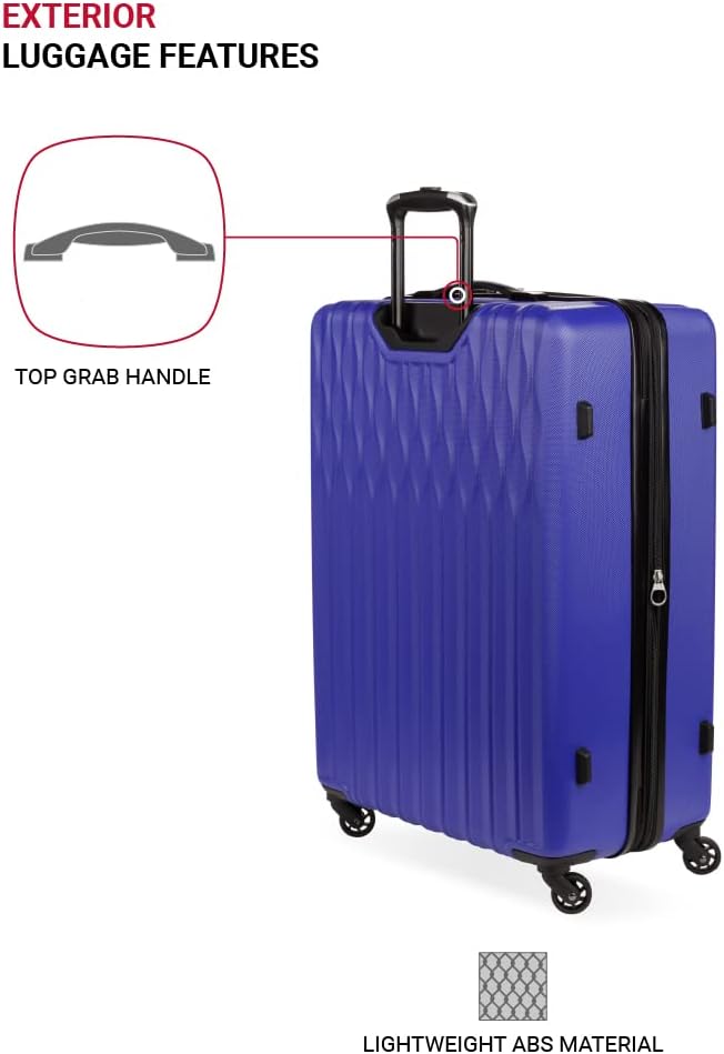 SwissGear 8018 Expandable Luggage, Hard Shell Large Luggage with Spinner Wheels