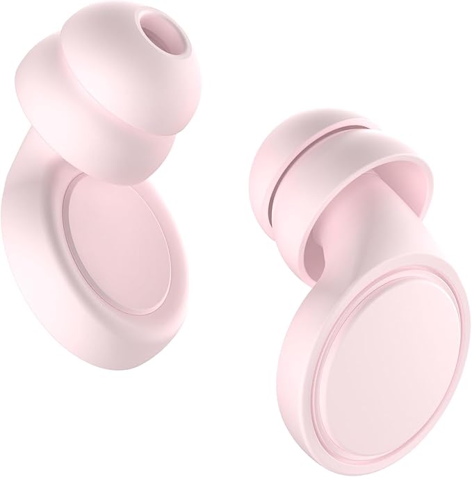 Ear Plugs for Sleeping Noise Cancelling, Soft Silicone Ear Plugs Hearing Protection 30dB, Reusable Earplugs for Concert, Festival, Sleep and Noise Sensitivity - Pink