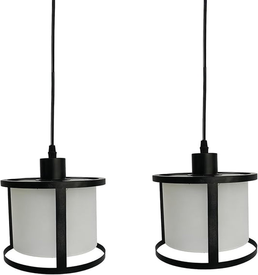 3 Lights Industrial Pendant Light with Glass Shade Matte Black Pendant Lighting Adjustable Industrial Retro Style Hanging Light,Kitchen Island Farmhouse Pendant Lights Fixtures for Kitchen,Farmhouse