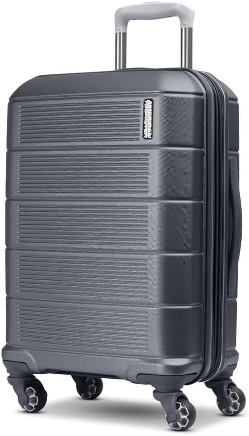 American Tourister Stratum 2.0 Expandable Hardside Luggage with Spinner Wheels, 20-Inch Carry-On, Charcoal