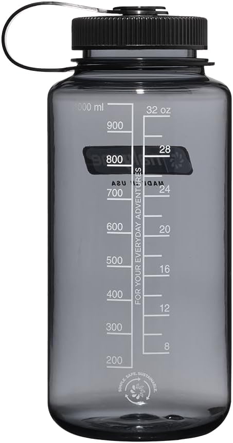 Nalgene 32 oz Wide Mouth Water Bottle | BPA-Free, Durable & Leak Proof, Lightweight Bottle for Hiking & Gym, Work & Travel