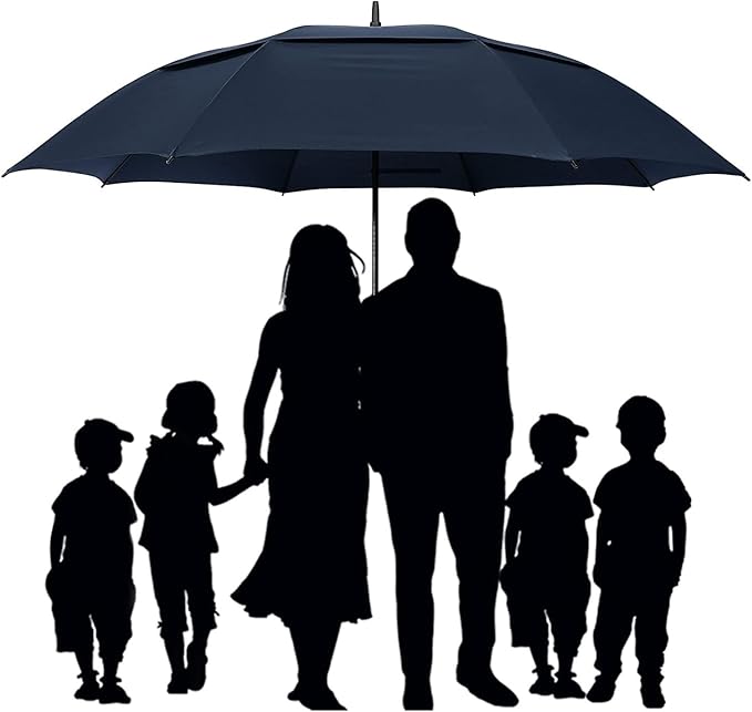 G4Free 47/54/62/68/72 Inch Automatic Open Golf Umbrella Oversize Extra Large Double Canopy Vented Windproof Waterproof Stick Umbrellas