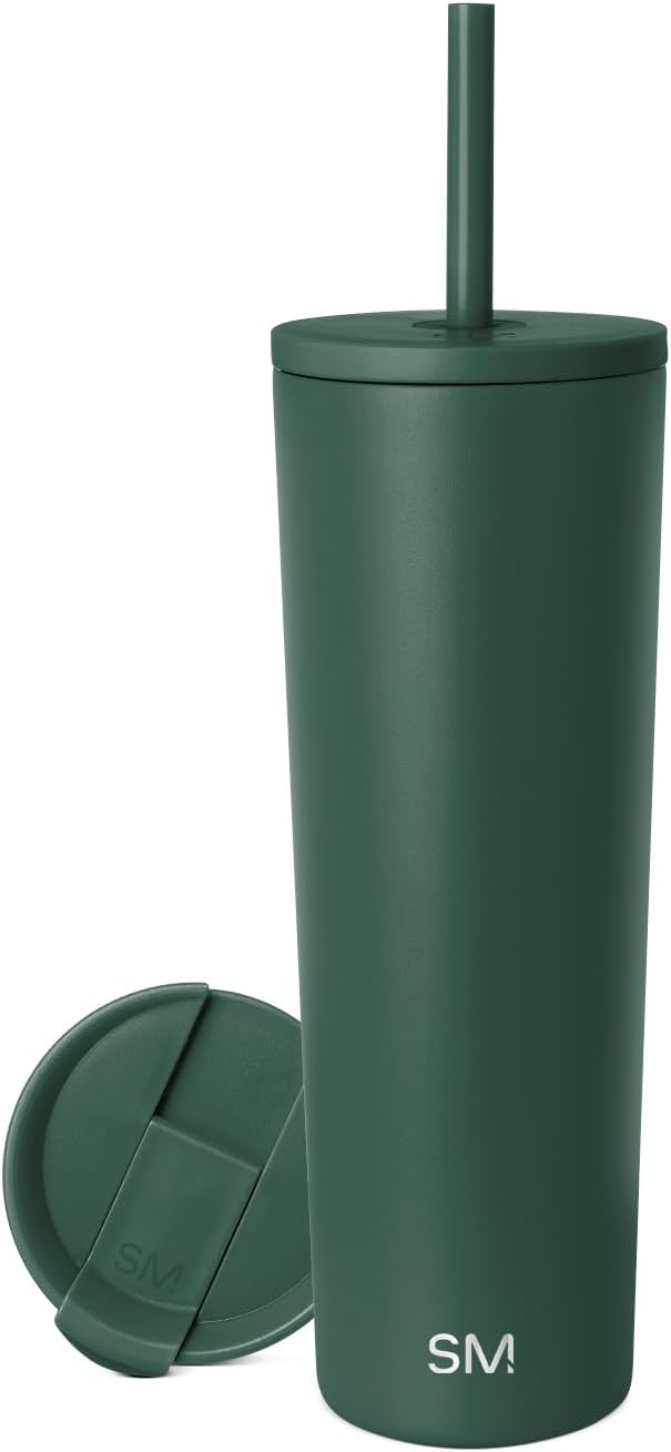 Simple Modern Classic Tumbler with Straw Lid | Insulated Iced Coffee Cup Reusable Stainless Steel Water Bottle Travel Mug | Gifts for Women Men Her Him | 28oz | Forest
