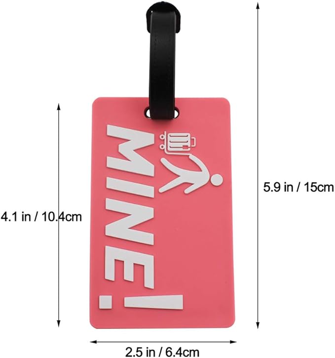 Mziart Funny Luggage Tags Set of 6 Colorful Unique Travel Baggage Bag Tags Suitcase Identify Labels for Women Men