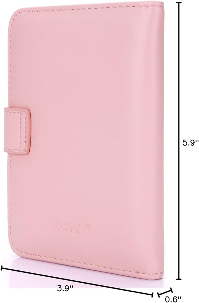 ZOPPEN Passport Holder Women, Passport Cover Travel Wallet Rfid Blocking Passport Wallet Cover Case Travel Essentials Document Organizer, Pink